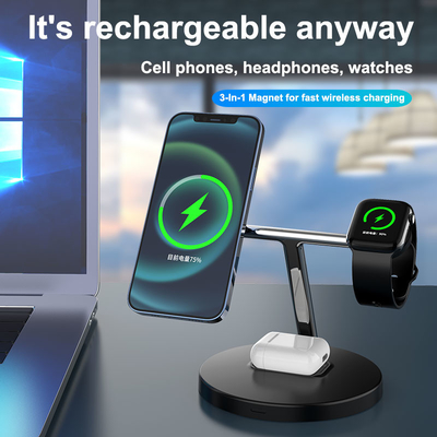 9V 2A Magnetic Wireless Charger Stand 3 In 1 Cell Phone Holder